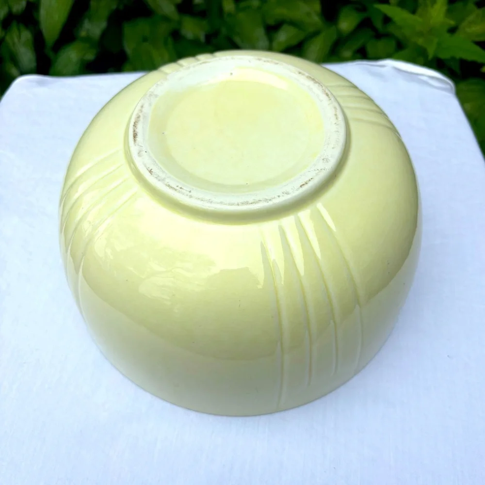 Vintage Large Ceramic Mixing Bowl Yellow